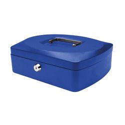 Q-Connect Cash Box 10 Inch Blue Ref KF02624