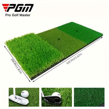 30*60CM/11.81*23.62inch Alfombra de práctica de swing de golf, almohadilla de césped de golf multifuncional de tres colores