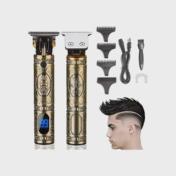 Máquina de Afeitar Eléctrica Recargable para Hombre, Cortadora de Pelo para Barba y Cabello,