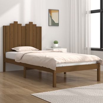 vidaXL Estructura de cama madera maciza pino marrón miel 100x200 cm