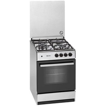 Meireles E541XNAT Cocina de Gas Natural 3 Zonas + Horno Eléctrico 55L Acero Inoxidable