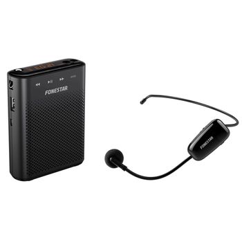 Amplificador Portatil Fonestar Alta-Voz-30 / Microfono Inalambrico Uhf / 30 W / Usb / Micro Sd / Mp3 / Grabador - Reproductor / Para Profesores