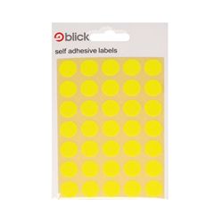 Blick Flourescent Labels in Bags Round 13mm Dia 140 Per - RS004752