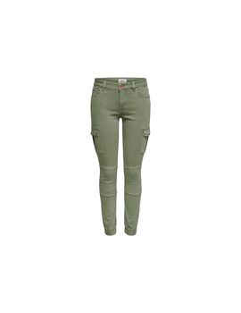 Pantalón only missouri reg ank cargo oil verde mujer