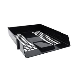 Contract Letter Tray Plastic Construction Mesh 275x61x350mm Black