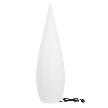 Lámpara de pie de exterior con cable blanco h120cm