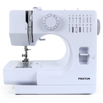 Prixton P115 Máquina de Coser 14 Puntadas 2 Velocidades Blanca