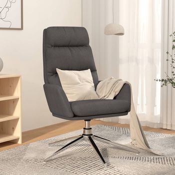 vidaXL Sillón de relax de tela gris oscuro