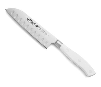 Cuchillo santoku acero inoxidable forjado nitrum 140 mm mango blanco