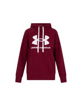 Sudadera con capucha under armour fleece rival w dark red