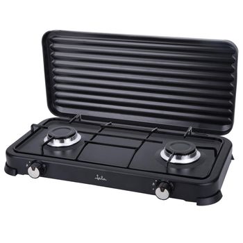 Jata JECG2702 Cocina de Gas Portátil 2 Zonas Negro