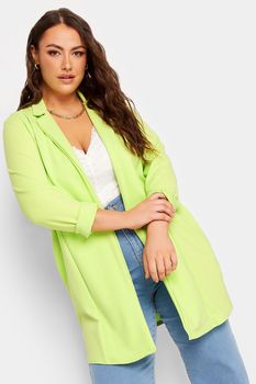 Limited Collection Blazer Verde Lima Scuba, Mujer Curvy Y Tallas Grandes, Yours