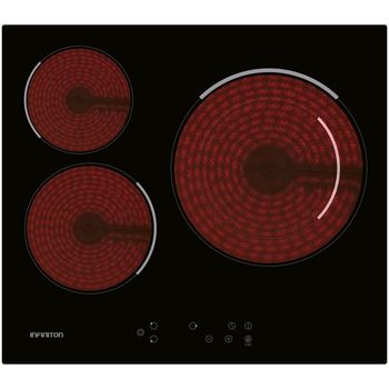 Inifiniton VIT3P54W Placa Vitrocerámica 3 Zonas 60cm Negra