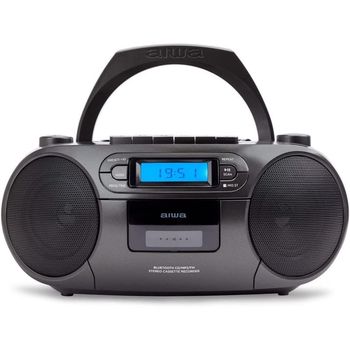 Aiwa BBTC-550BK Radio CD Bluetooth/USB/AUX/Casete Negro