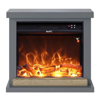 MPC Camino Sorano Chimenea Eléctrica de Suelo 1500W Gris Oscuro