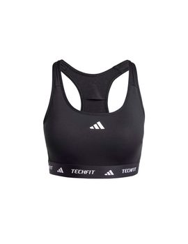 Sujetador deportivo de fitness adidas techfit mujer negro