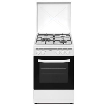 Vitrokitchen CB5535BNE Cocina a Gas Natural 3 Fuegos con Horno Eléctrico Blanca