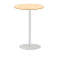 Italia 600mm Poseur Round Table Maple Top 1145mm High Leg