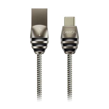 Canyon CNS-USBC5DG Cable USB-C a USB Macho/Macho 1m Gris Metalizado