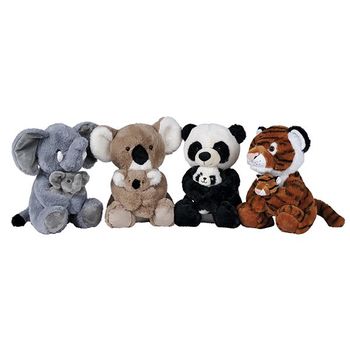 Peluche Animal Selva con Bebé 28cm