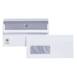 Plus Fabric Press Seal Wallet Window White Envelopes DL [Pack 500]