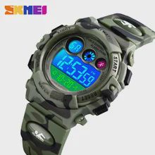 SKMEI Children LED Electronic Digital Watch Stop Watch Clock 2 Time Kids Sport Watches 50M Waterproof Wristwatch For Boys Girls