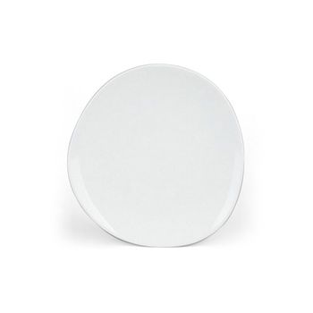 Plato de postre (x6) porcelena blanco