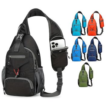 Bolso de pecho ligero para exteriores, versátil bolso bandolera con correa para el hombro para viajar, hacer montañismo y senderismo