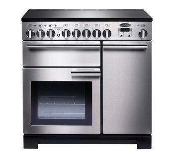 RANGEMASTER Professional Deluxe 90 Electric Induction Range Cooker - Stainless Steel & Chrome, Stainless Steel