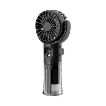 Klack F4 Mini Ventilador de Mano con Pulverizador de Agua USB Negro